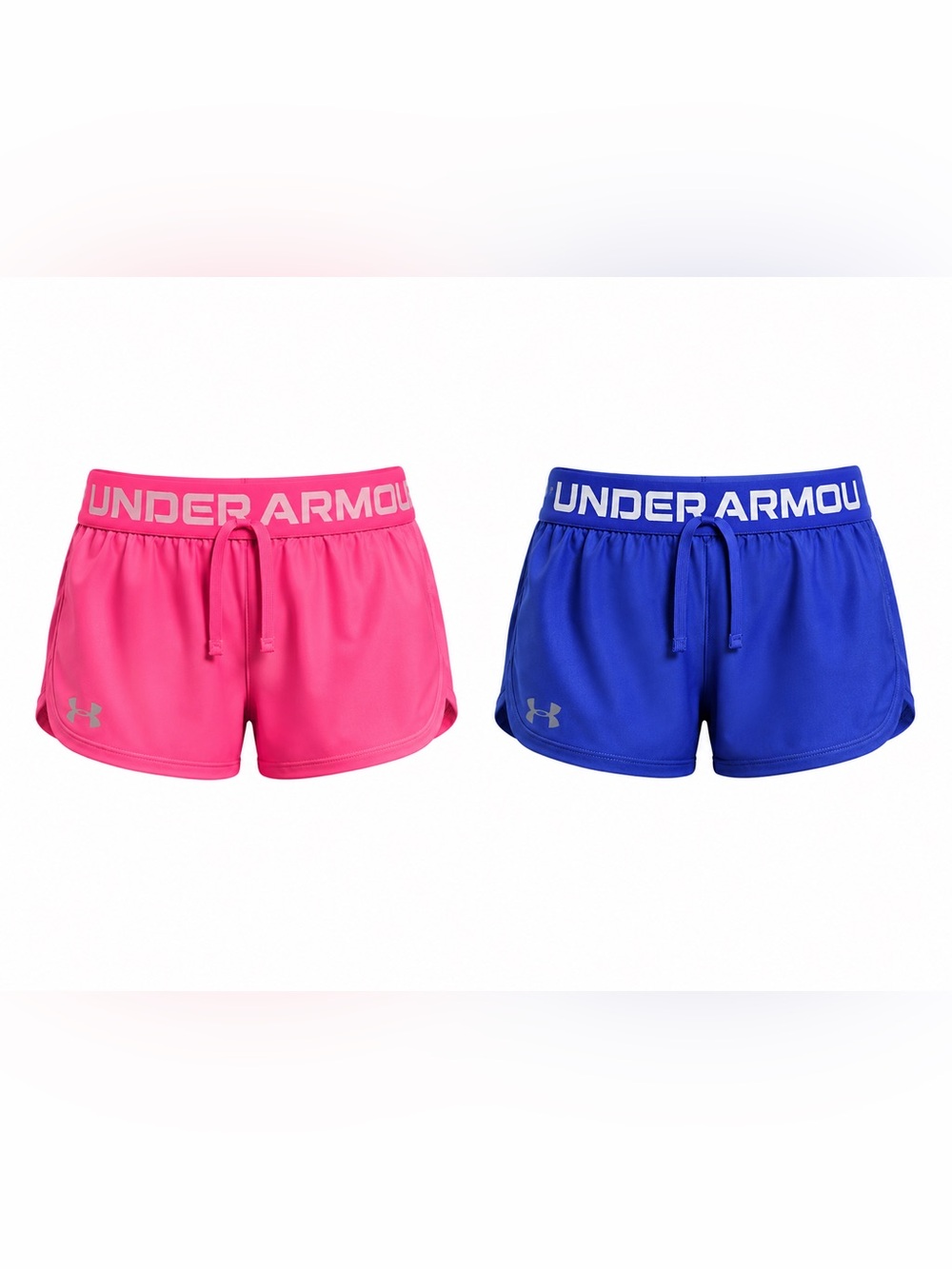 Under Armour Youth XS Hot Pink & Royal Purple Athletic Shorts Duo